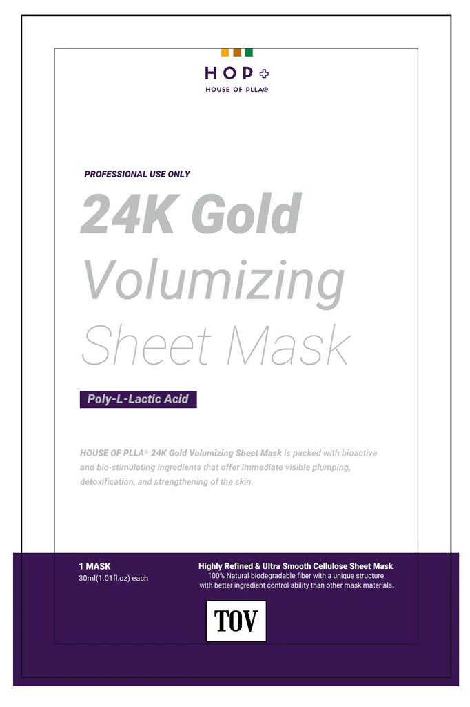 HOP+ 24K Gold Volumizing PLLA Sheet Mask